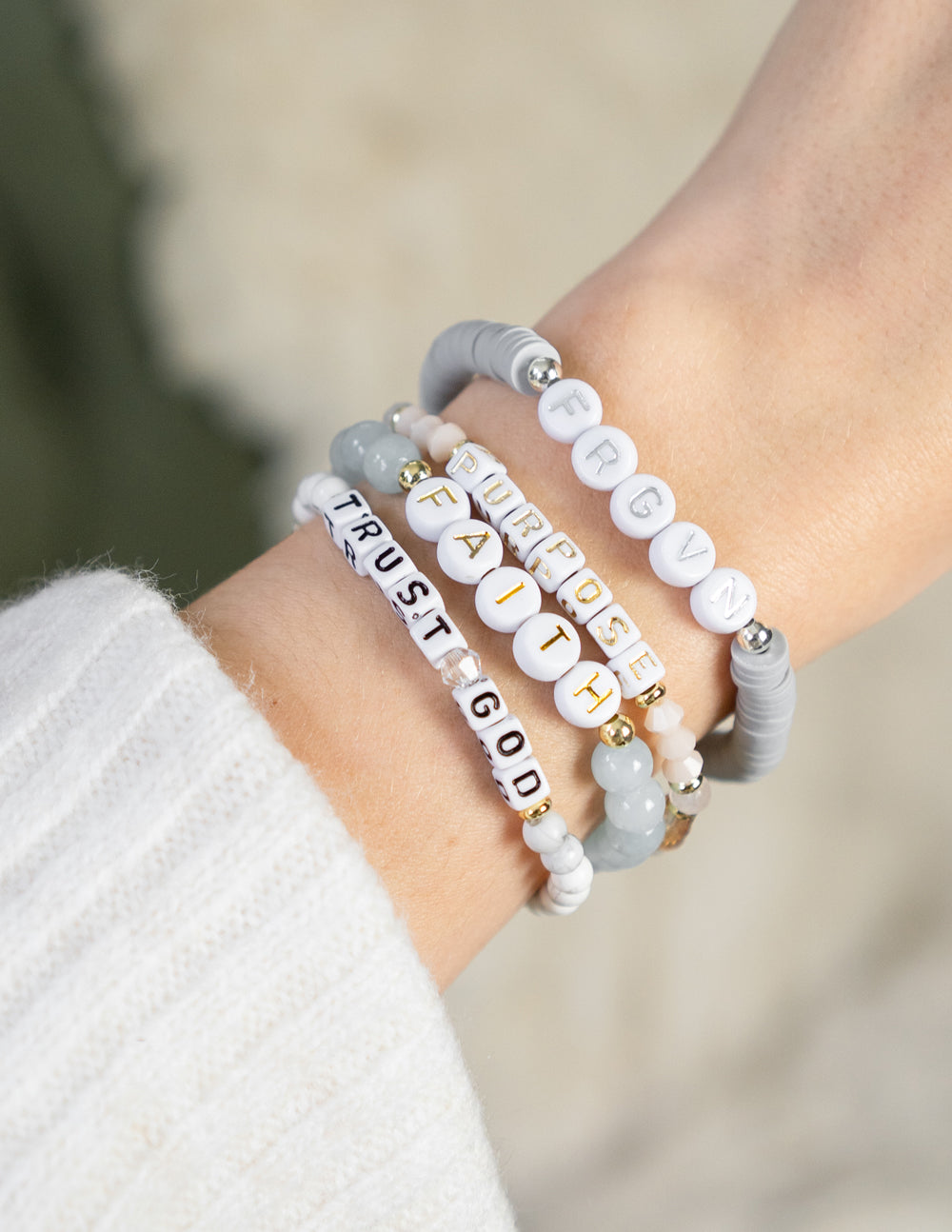 Trust God Letter Bracelet Elevated Faith