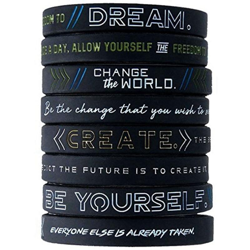 Silicone Wristband Rubber Motivation Bracelet Perfect Gift For Men Unique Jewelry Cool Style Stevvex