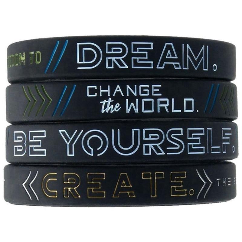 Silicone Wristband Rubber Motivation Bracelet Perfect Gift For Men Unique Jewelry Cool Style Stevvex