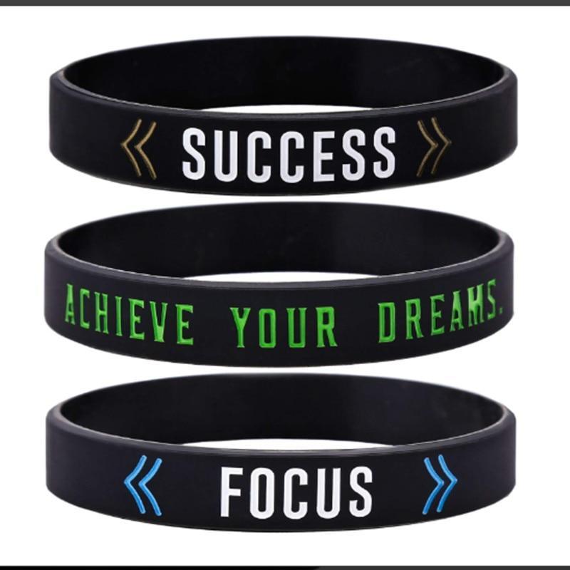 Silicone Wristband Rubber Band Motivational Bracelet For Men And Women Perfect Gift Jewelry Cool Style Stevvex