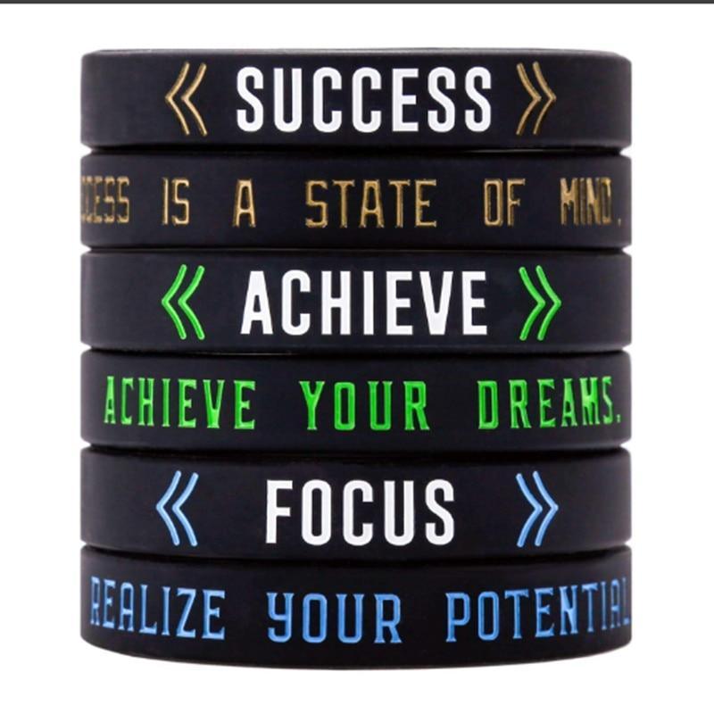 Silicone Wristband Rubber Band Motivational Bracelet For Men And Women Perfect Gift Jewelry Cool Style Stevvex