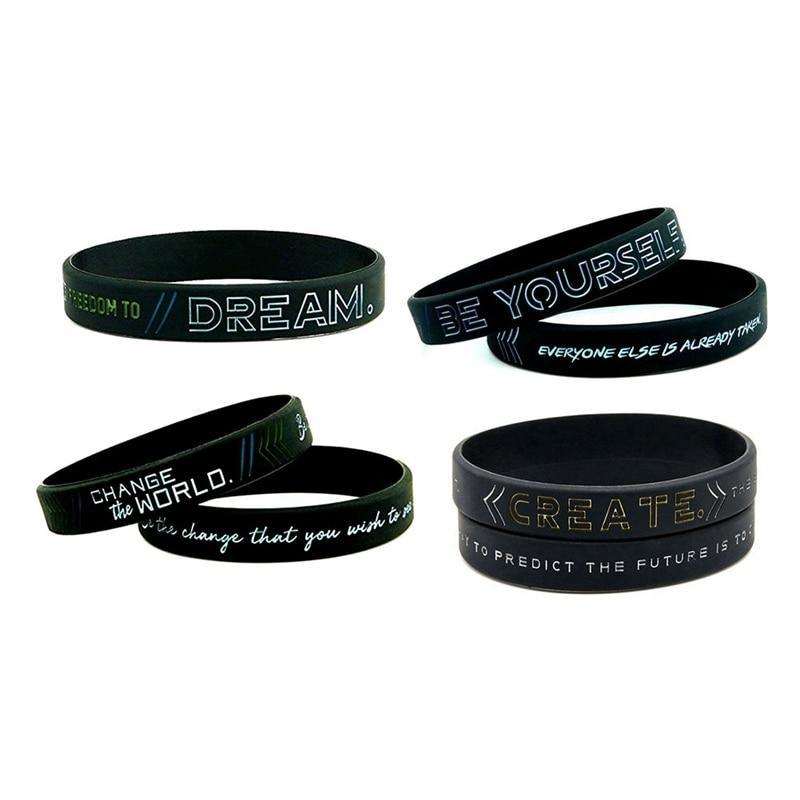 Silicone Wristband Rubber Motivation Bracelet Perfect Gift For Men Unique Jewelry Cool Style Stevvex