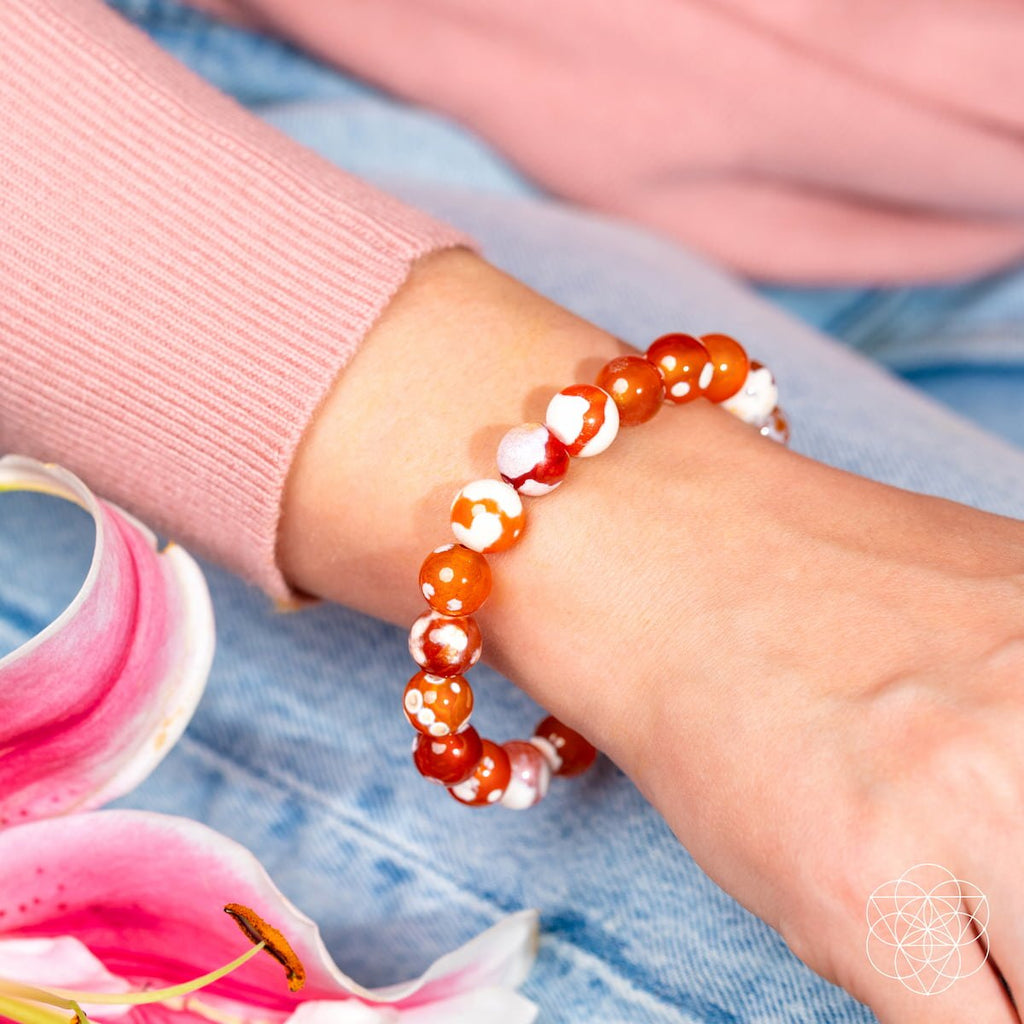 Feminine Force – Carnelian Orca Agate Bracelet Conscious Items