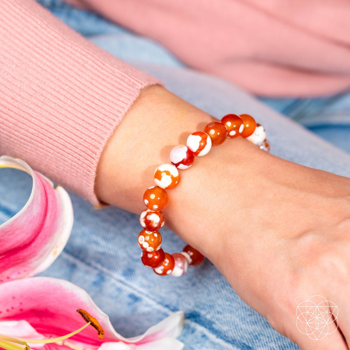 Feminine Force – Carnelian Orca Agate Bracelet Conscious Items