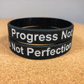 Silicone Wristband - Progress Reminder Band | Motivational Fitness Bracelet Dream Maker Pins